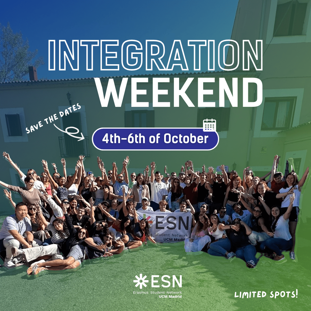 Integration Weekend. 4-6 octubre. Foto de un grupo de personas voluntarias y estudiantado internacional.